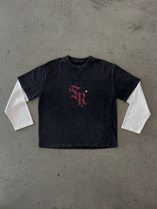 Distressed Double Layered Tee